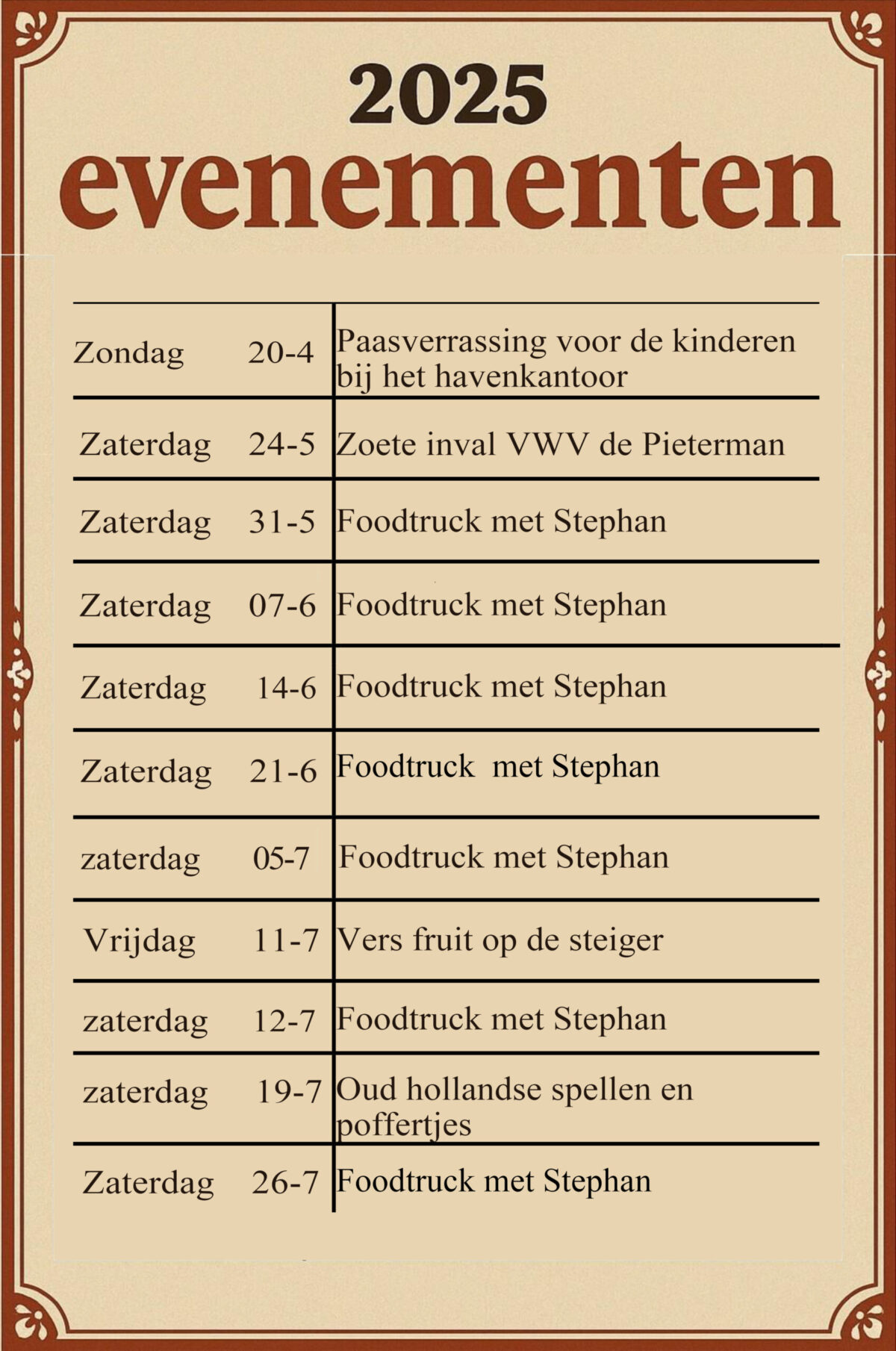 Evenementen 2025