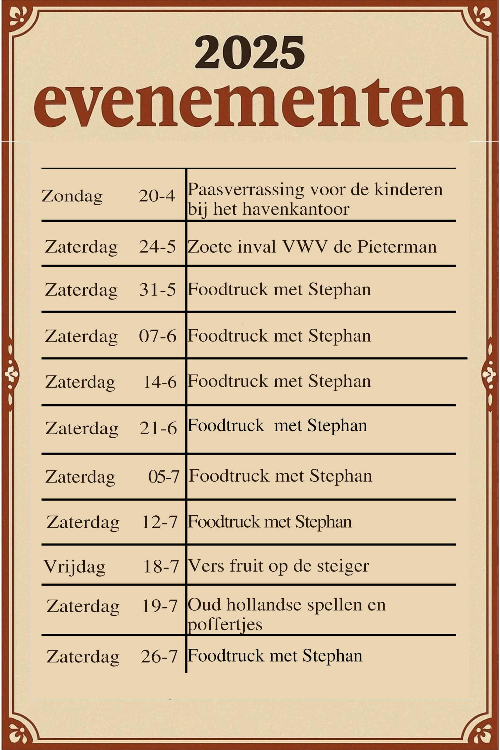evenementen 2025